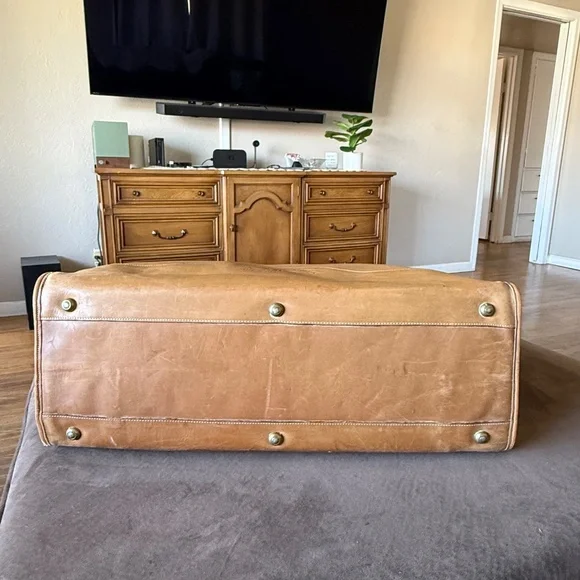 Vintage Ghurka No. 22 Traveler II Leather Duffle Bag Registered #B11 - Picture 9 of 16